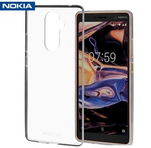 NOKIA 7 Plus Telefonvédő gumi / szilikon ÁTLÁTSZÓ	