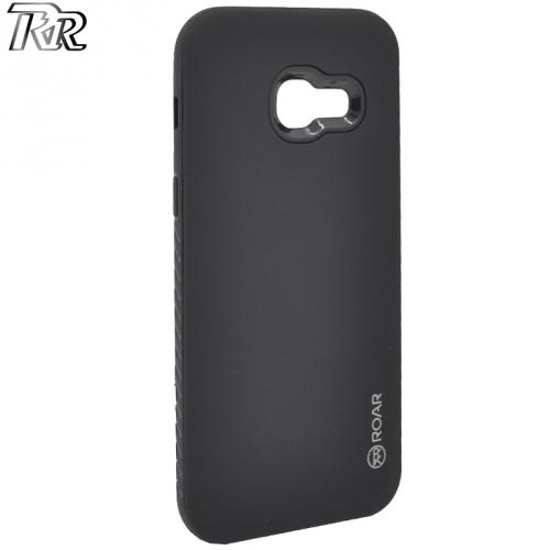 SAMSUNG Galaxy A8 (2018) SM-A530F ROAR RICO ARMOR telefonvédő gumi / szilikon (közepesen ütésálló, műanyag hátlap, matt) FEKETE	