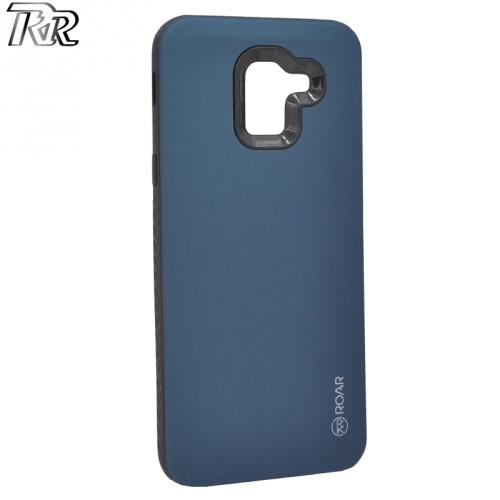 SAMSUNG Galaxy J6 (2018) J600F ROAR RICO ARMOR telefonvédő gumi / szilikon (közepesen ütésálló, műanyag hátlap, matt) SÖTÉTKÉK	