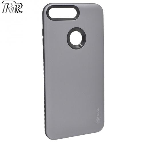 HUAWEI Y7 Prime 2018 (Y7 2018) ROAR RICO ARMOR telefonvédő gumi / szilikon (közepesen ütésálló, műanyag hátlap, matt) SZÜRKE	