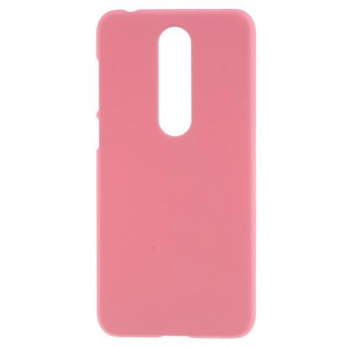 NOKIA X6 (2018) Műanyag telefonvédő (gumírozott) RÓZSASZÍN	