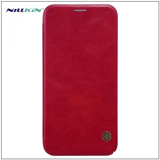 SAMSUNG Galaxy Note 9 NILLKIN QIN tok álló, bőr (FLIP, oldalra nyíló, bankkártya tartó) PIROS	