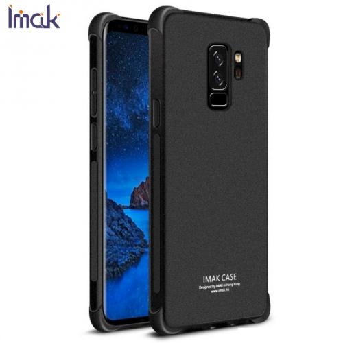 SAMSUNG Galaxy J5 (2017) SM-J530 EU IMAK telefonvédő gumi / szilikon (közepesen ütésálló, légpárnás sarok, képernyővédő fólia, matt) FEKETE	