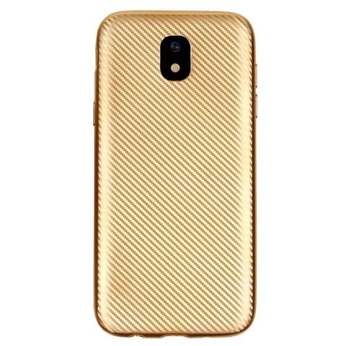 SAMSUNG Galaxy J4 (2018) J400F Telefonvédő gumi / szilikon (karbon minta) ARANY	