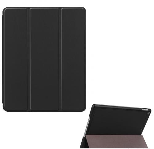 APPLE IPAD 9.7 (2017) /APPLE IPAD 9.7 (2018) Tok álló, bőr hatású (aktív flip, oldalra nyíló, TRIFOLD asztali tartó funkció, Apple Pencil tartó) FEKETE