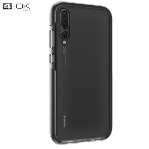  HUAWEI P20 4-OK telefonvédő gumi / szilikon (közepesen ütésálló, légpárnás sarok) FEKETE	