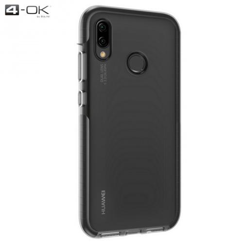 HUAWEI P20 Lite 4-OK telefonvédő gumi / szilikon (közepesen ütésálló, légpárnás sarok) FEKETE	