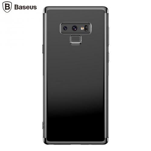 SAMSUNG Galaxy Note 9 BASEUS SHINING telefonvédő gumi / szilikon (átlátszó hátlap) FEKETE	