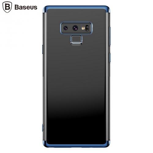SAMSUNG Galaxy Note 9 BASEUS SHINING telefonvédő gumi / szilikon (átlátszó hátlap) KÉK	