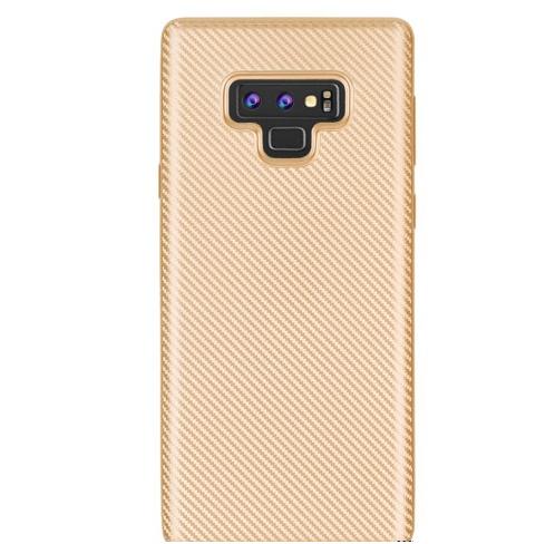 SAMSUNG Galaxy Note 9 Telefonvédő gumi / szilikon (karbon minta) ARANY	