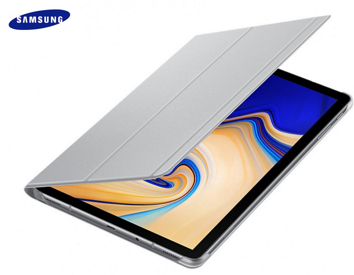 SAMSUNG Galaxy Tab S4 10.5 Műanyag telefonvédő (FLIP, oldalra nyíló, asztali tartó funkció) SZÜRKE (EF-BT830PJE)