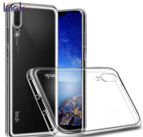 HUAWEI P20 IMAK Stealth telefonvédő gumi / szilikon (ultravékony, 0,8mm, képernyővédő fólia) ÁTLÁTSZÓ	