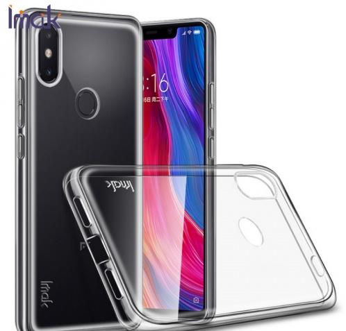 XIAOMI Mi 8 SE IMAK Stealth telefonvédő gumi / szilikon (ultravékony, 0,8mm, képernyővédő fólia) ÁTLÁTSZÓ	