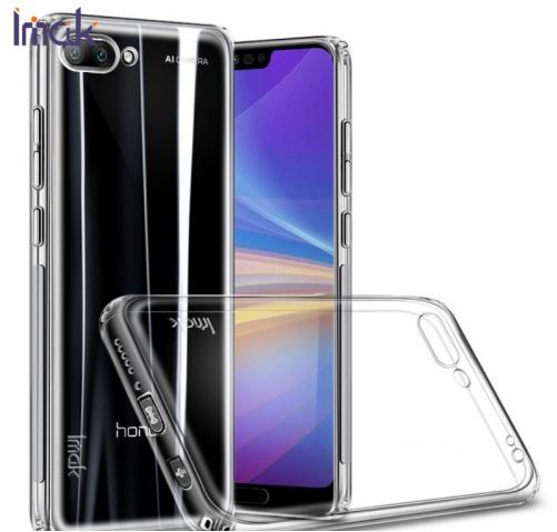 HUAWEI Honor 10 IMAK telefonvédő gumi / szilikon (közepesen ütésálló, képernyővédő fólia) ÁTLÁTSZÓ	
