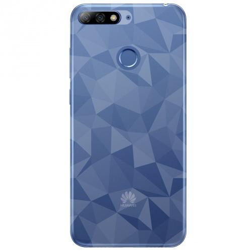 HUAWEI Y7 Prime 2018 (Y7 2018) Telefonvédő gumi / szilikon (3D, gyémánt minta) ÁTLÁTSZÓ	