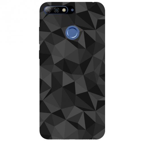 HUAWEI Y7 Prime 2018 (Y7 2018) Telefonvédő gumi / szilikon (3D, gyémánt minta) FEKETE	