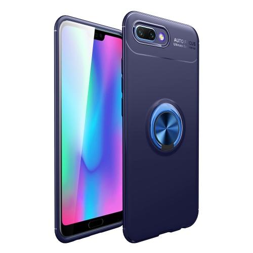 HUAWEI Honor 10 Telefonvédő gumi / szilikon (asztali tartó funkció, telefontartó gyűrű, 360°-ban forgatható, beépített fémlemez) KÉK	