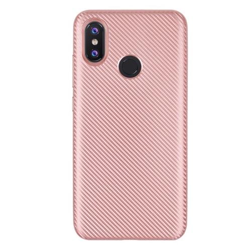  XIAOMI Mi 8 Telefonvédő gumi / szilikon (karbon minta) ROZÉARANY	