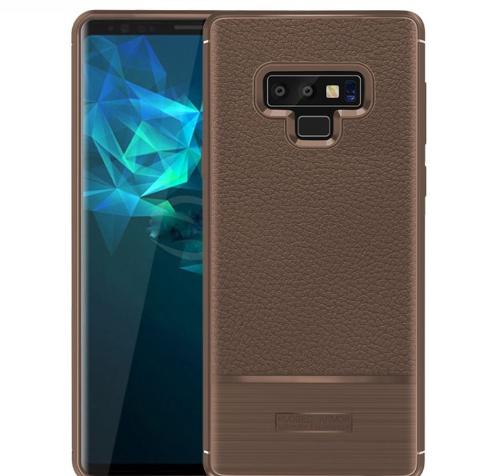 LG K11 K425 (K10 2018) Telefonvédő gumi / szilikon (közepesen ütésálló, bőrhatás, szálcsiszolt) BARNA	
