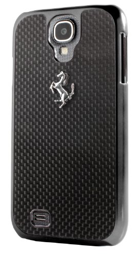 Samsung Galaxy S IV. (GT-I9500) FERRARI műanyag telefonvédő, Karbon minta, FEKETE
