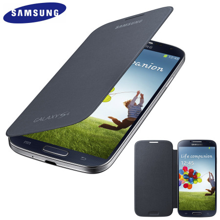 Samsung Galaxy S IV. (GT-I9500) Műanyag telefonvédő (FLIP, akkufedél, oldalra nyíló) SÖTÉTKÉK (EF-FI950BBEGWW)