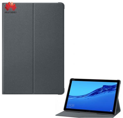 HUAWEI Mediapad M5 10.1 Lite LTE /HUAWEI Mediapad M5 10.1 Lite WIFI Tok álló, bőr hatású (FLIP, oldalra nyíló, asztali tartó funkció) SZÜRKE