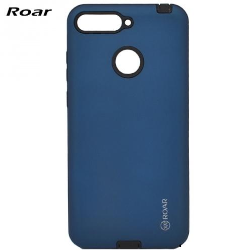 HUAWEI Y6 Prime (2018) ROAR RICO ARMOR telefonvédő gumi / szilikon (közepesen ütésálló, műanyag hátlap, matt) SÖTÉTKÉK	