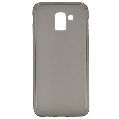 SAMSUNG Galaxy J6 (2018) J600F Telefonvédő gumi / szilikon (matt, fényes keret) FÜSTSZÍNŰ	