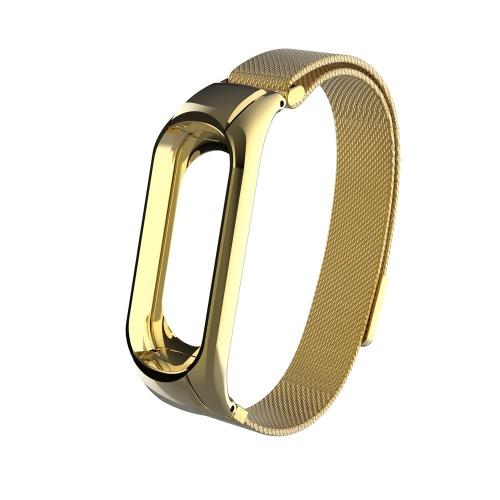 Fém pótszíj (milánói szíj, mágnes zár) ARANY Xiaomi Mi Band 3	