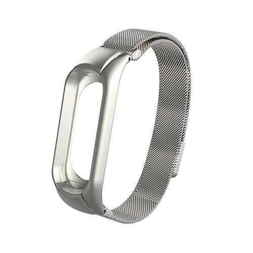 Fém pótszíj (milánói szíj, mágnes zár) EZÜST Xiaomi Mi Band 3	