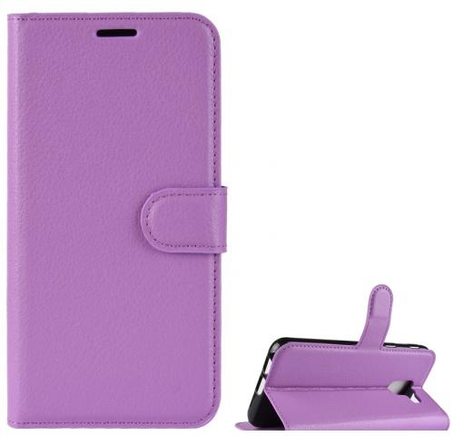 SAMSUNG Galaxy J6 (2018) J600F Tok álló, bőr (FLIP, oldalra nyíló, asztali tartó funkció) LILA	