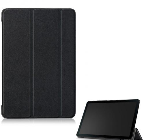 SAMSUNG Galaxy Tab S4 10.5 LTE (SM-T835) /SAMSUNG Galaxy Tab S4 10.5 WIFI (SM-T830) Tok álló, bőr hatású (aktív flip, oldalra nyíló, TRIFOLD asztali tartó funkció) FEKETE