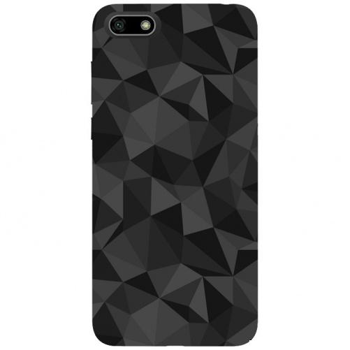 HUAWEI Y5 2018 (Y5 Prime 2018) Telefonvédő gumi / szilikon (3D, gyémánt minta) FEKETE	