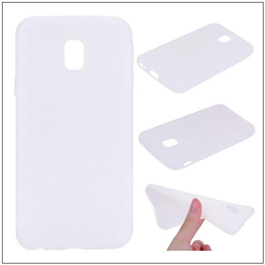 HUAWEI Y7 Prime 2018 (Y7 2018) Telefonvédő gumi / szilikon (matt, fényes keret) FEHÉR	