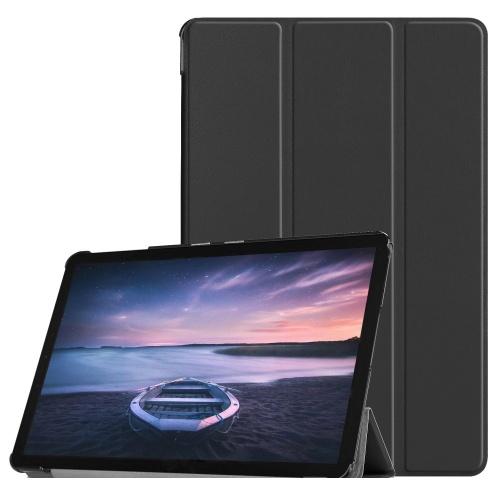 SAMSUNG Galaxy Tab S4 10.5 LTE (SM-T835) /SAMSUNG Galaxy Tab S4 10.5 WIFI (SM-T830) Tok álló, bőr hatású (FLIP, oldalra nyíló, TRIFOLD asztali tartó funkció) FEKETE