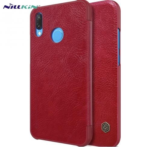 APPLE IPhone XR 6.1 NILLKIN QIN tok álló, bőr (FLIP, oldalra nyíló, bankkártya tartó) PIROS	