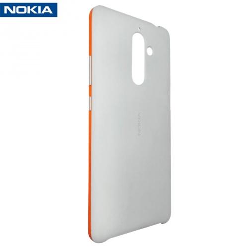 NOKIA 7 Plus Műanyag telefonvédő (gumi / szilikon belső, közepesen ütésálló) SZÜRKE	