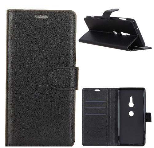 SONY Xperia XZ3 (H9436) Tok álló, bőr (FLIP, oldalra nyíló, asztali tartó funkció) FEKETE	