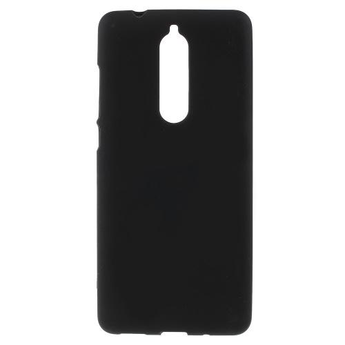 NOKIA 5.1 Telefonvédő gumi / szilikon (matt, fényes keret) FEKETE	