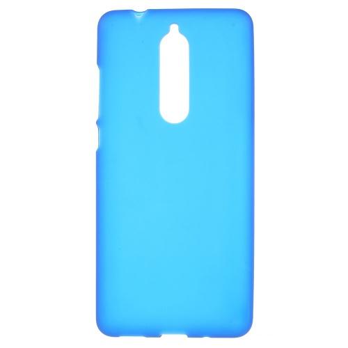 NOKIA 5.1 Telefonvédő gumi / szilikon (matt, fényes keret) KÉK	