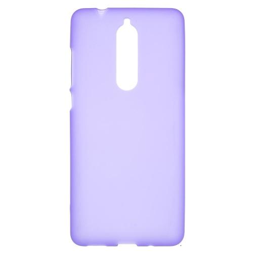 NOKIA 5.1 Telefonvédő gumi / szilikon (matt, fényes keret) LILA	