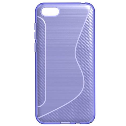 HUAWEI Honor 7s /HUAWEI Y5 2018 (Y5 Prime 2018) Telefonvédő gumi / szilikon (S-line, karbonminta) LILA	