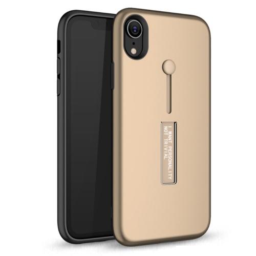 APPLE IPhone XS Max 6.5 Műanyag telefonvédő (gumírozott, ujjra húzható szilikon) ARANY	