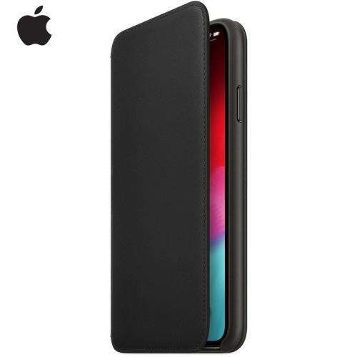 APPLE IPhone XS 5.8 Tok álló, bőr (FLIP, oldalra nyíló) FEKETE (MRWW2ZM/A)