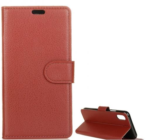 APPLE IPhone XR 6.1 Tok álló, bőr (FLIP, oldalra nyíló, asztali tartó funkció) BARNA	