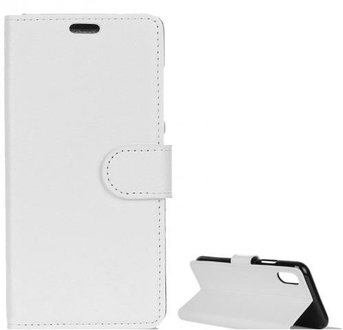 APPLE IPhone XS Max 6.5 Tok álló, bőr (FLIP, oldalra nyíló, asztali tartó funkció) FEHÉR	