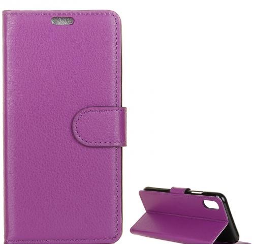 APPLE IPhone XR 6.1 Tok álló, bőr (FLIP, oldalra nyíló, asztali tartó funkció) LILA	