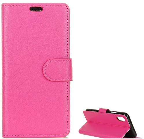 APPLE IPhone XS Max 6.5 Tok álló, bőr (FLIP, oldalra nyíló, asztali tartó funkció) RÓZSASZÍN	