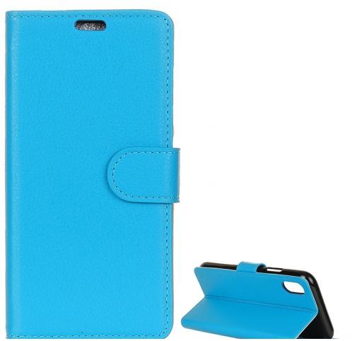 APPLE IPhone XR 6.1 Tok álló, bőr (FLIP, oldalra nyíló, asztali tartó funkció) VILÁGOSKÉK	