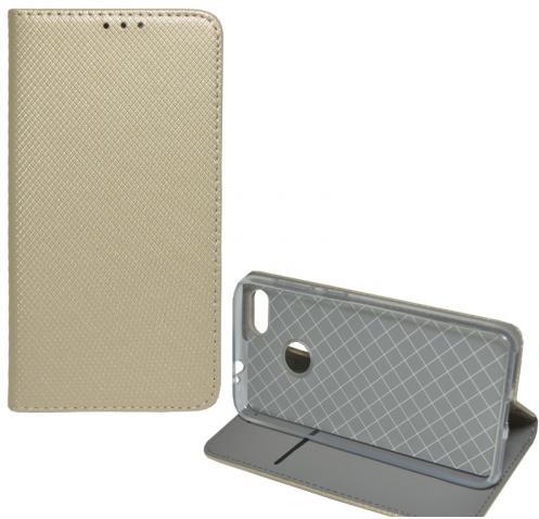 APPLE IPhone XR 6.1 Tok álló, bőr (FLIP, oldalra nyíló, asztali tartó funkció, rombuszminta) ARANY	